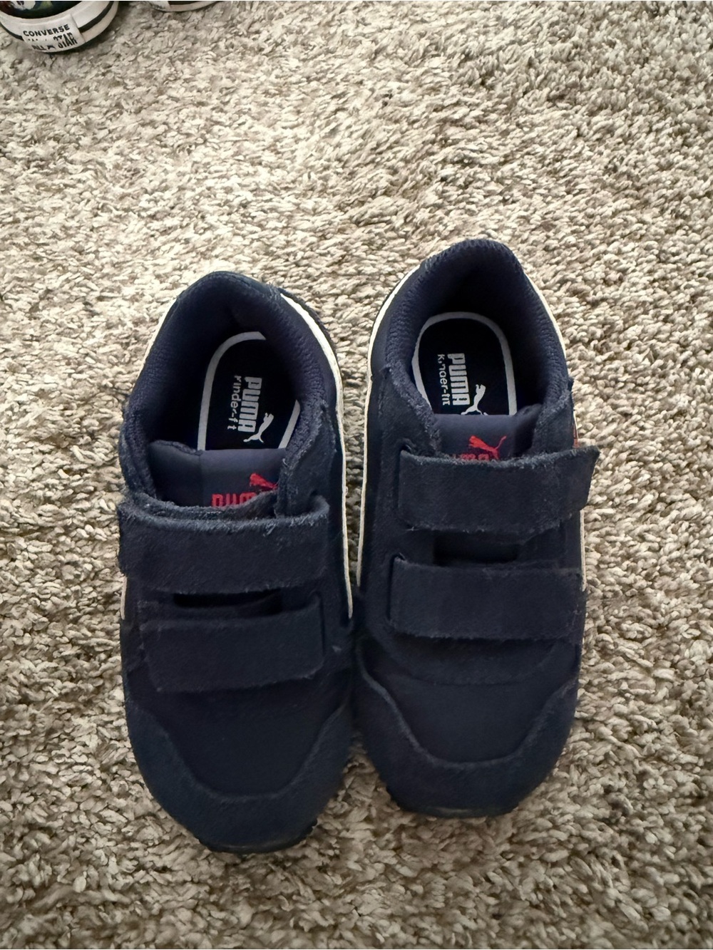 Puma Kids Navy Blue Velcro Sneakers